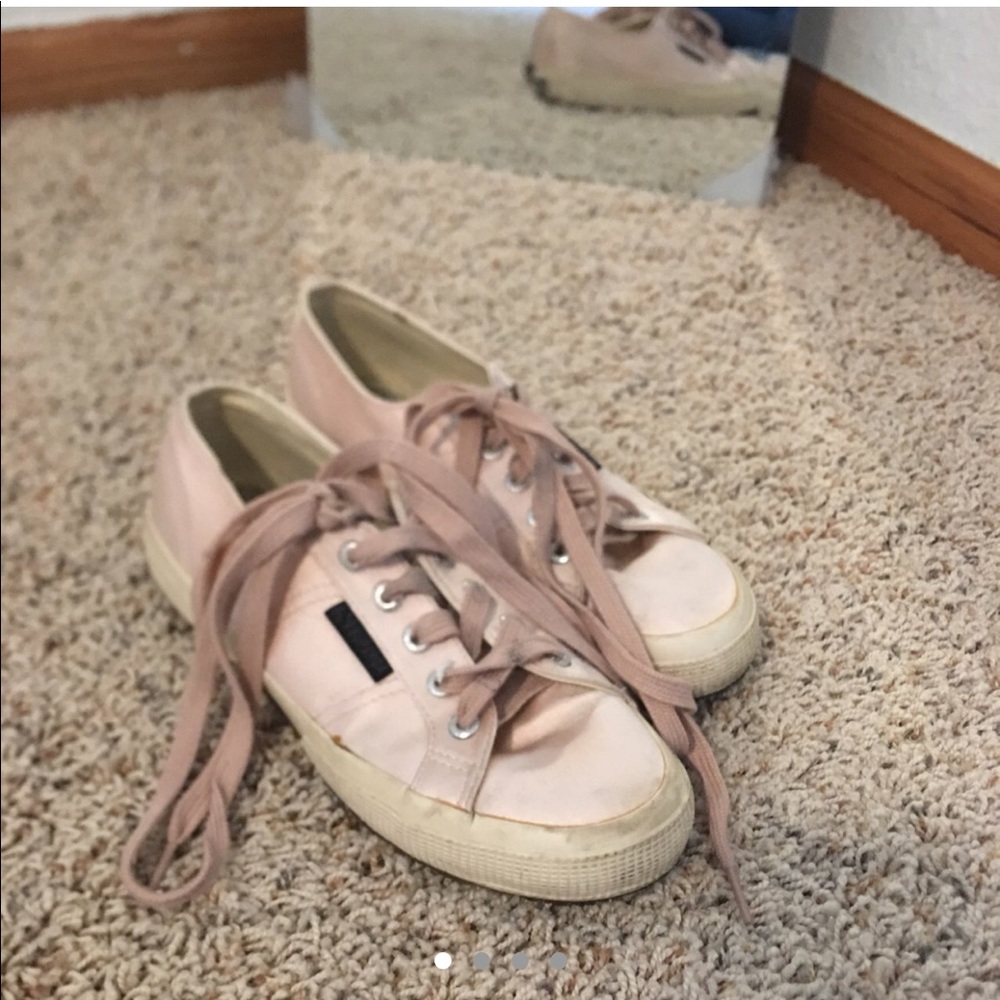 satin pink superga x the man repeller sneakers